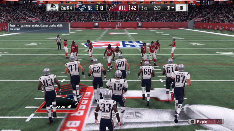 Press L4 to summon Gafremel, The Football Warlock, to smite the tight end. (Screenshot: Madden NFL 18)